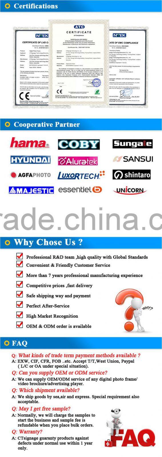 Customized 5 inch digital video brochure card,invation video brochure