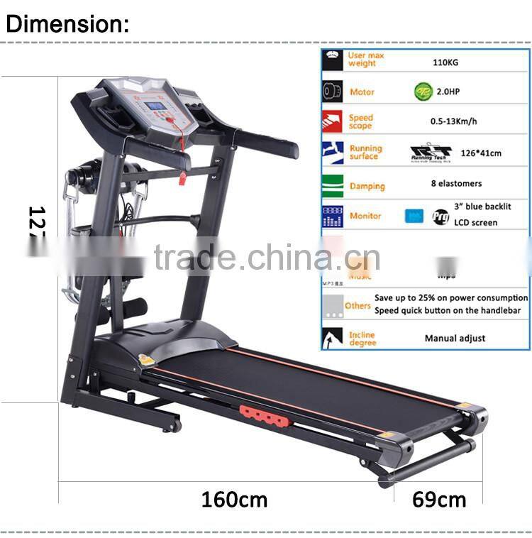 2.0HP folding body fit electric treadmills new fitness treadmill manual