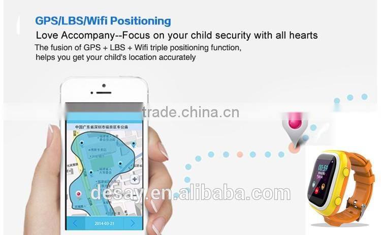 Desay SOS Two-way Calling GSM(2G) SIM BT3.0 Anti-lost GPS/LBS Tracking Watch IOS Android for kids DS-C602