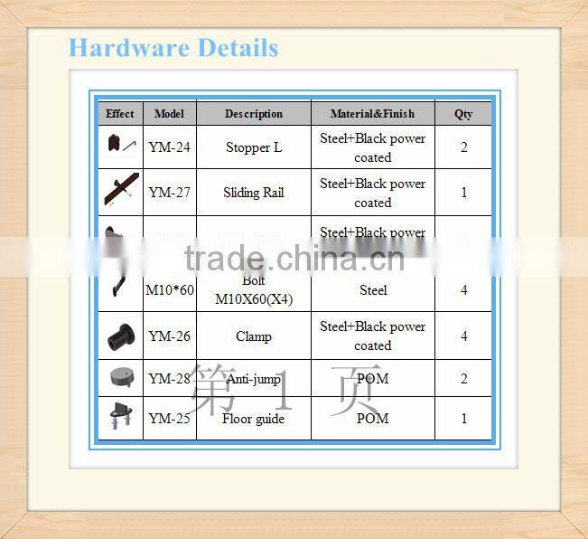 6FT Top Mount Sliding Barn Door Hardware/Wood Door System