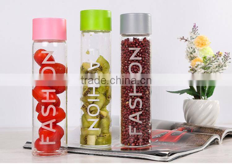 Glass made Fahion water bottle with bag