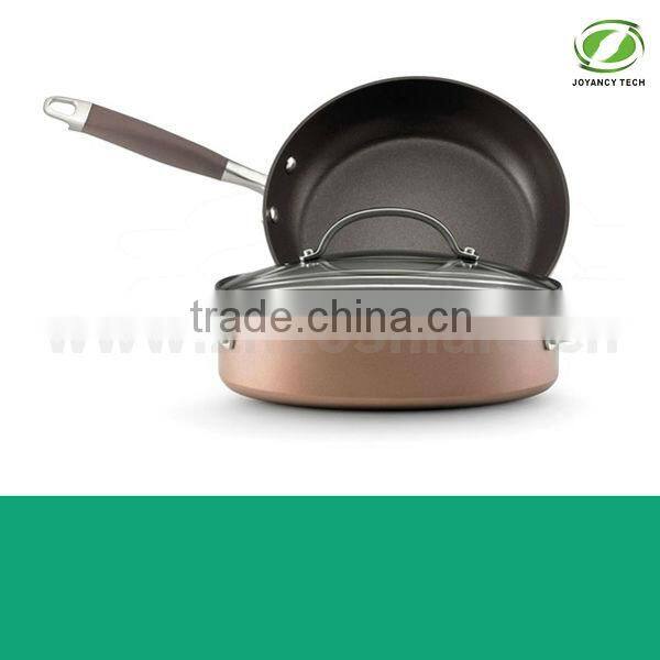 Aluminum Non-stick Casserole cookware stock pot cooking pot multi-purpose Gold color Stainless steel handle