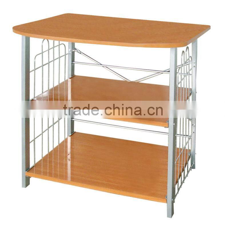 Modern Style 3-tiers metal and wood tv stand furniture