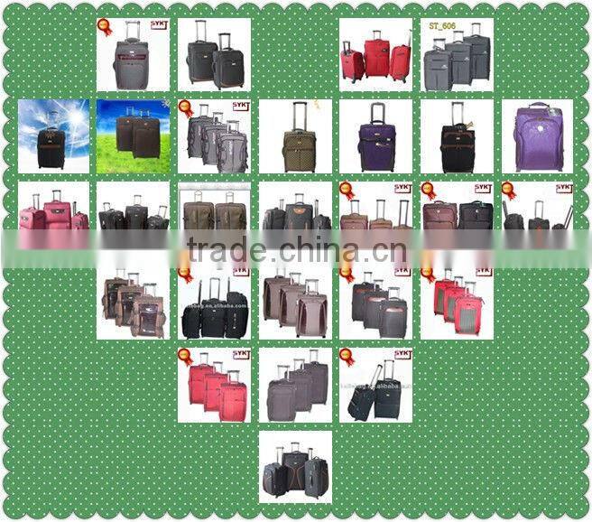 2013 3pcs eva business vintage fashion retro black eminent travel trolley luggage with four wheels