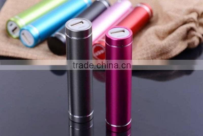 2200mah portable lipstick/cylinder shape power bank for iphone 5, Samsung, mobile phone