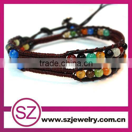 2 rolls beautiful fashion gemstone colored stone bracelet