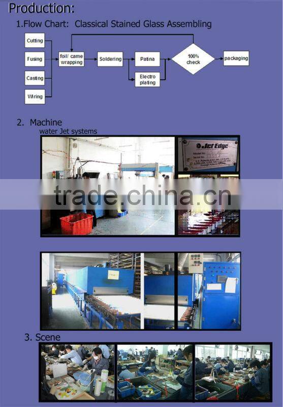 MX060008 wholesale wind chime with stained glass sunflower garden decoration