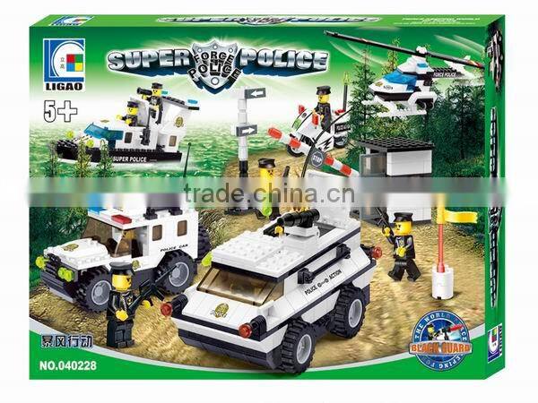 Educational police building block toys for kids