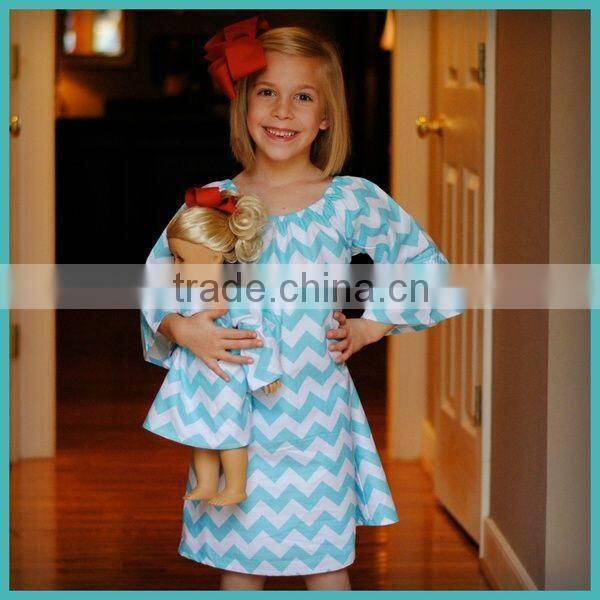 Blue Shapes Fashion dress for girls and mother,2015 Mother Daughter matching Shapes dress&Clothing