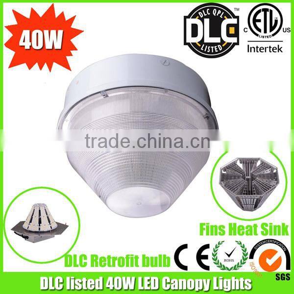 120w metal halide led replacement 40w led canopy lights with DLC approval