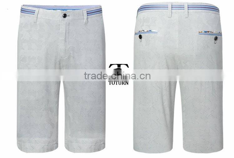 New korean style cool half design cotton pattern man trousers mens Slim Fit short Pants