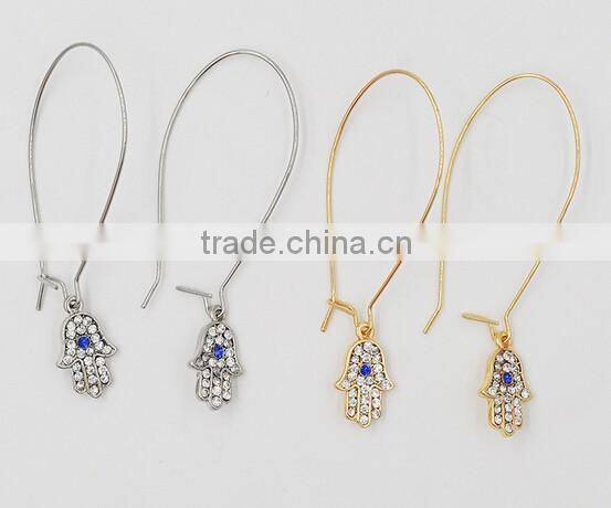 >> 2016 New turkish hamsa fatima hand earrings/