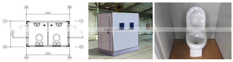 hot sale biodegradable landwasher mobile environmental container toilet with trailer