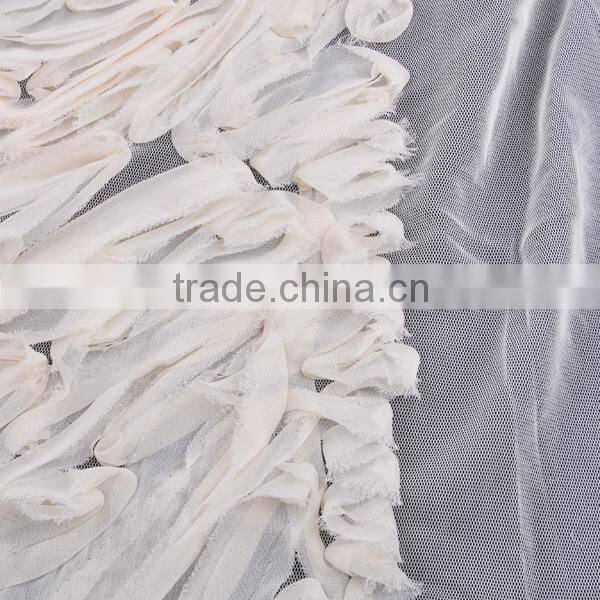 hot sale chiffon ribbon embroidery lace embroidery fabric