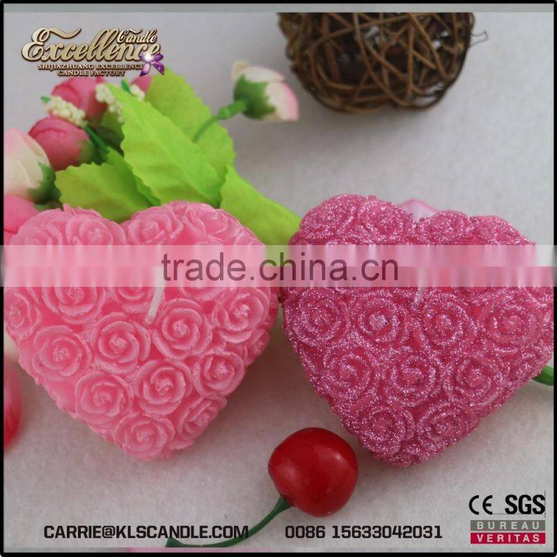 the most popular romantic heart shape decorative wedding candle