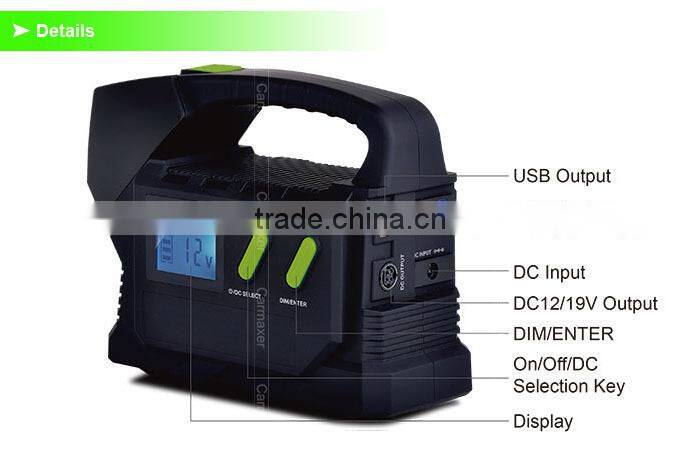 12v / 24v bus and truck multi-function portable jump starter power station with big capacity 23,100 mAh