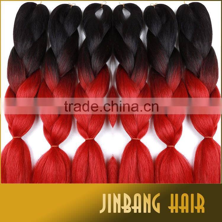 New Premium Hot Selling Best Quality 100g 24inch High Temperature Synthetic Ombre Jumbo Braid