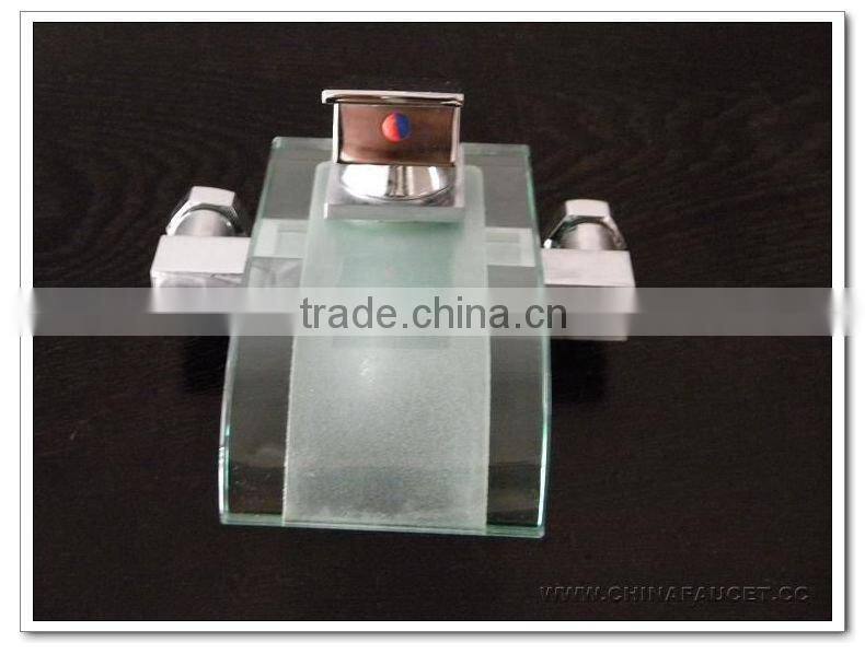wall mount bathroom faucet(glass bath waterfall tap,waterfall bath mixer)QH0803-1
