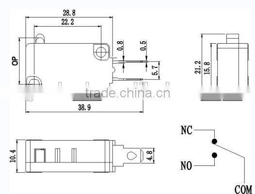 multiple SNAP action micro switch