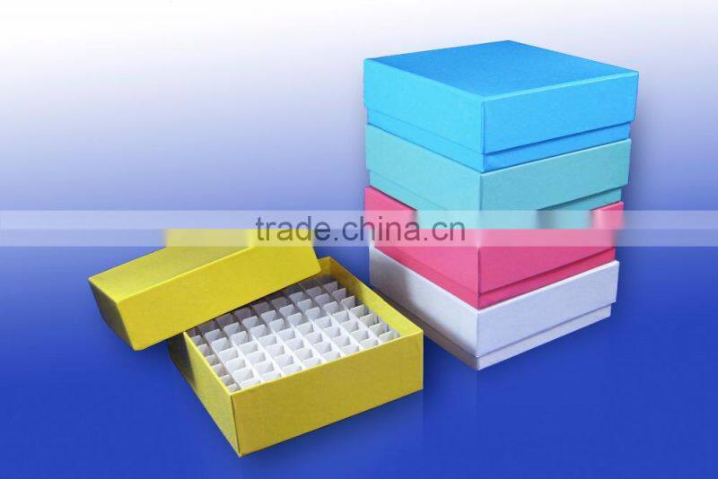color cardboard freezer box