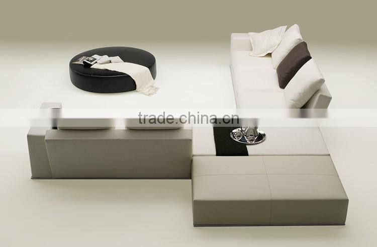 Lounge germany sectional corner sofa modern leather sofa sets with ottoman