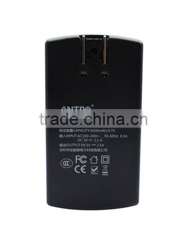 Portable mobile charger adapter 2 in 1 phone charger