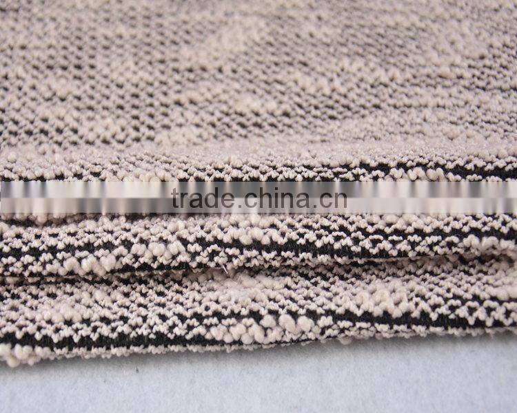 Jiufan Textile Knitting Sweater Material Dyed 100% Polyester Fancy Fabric