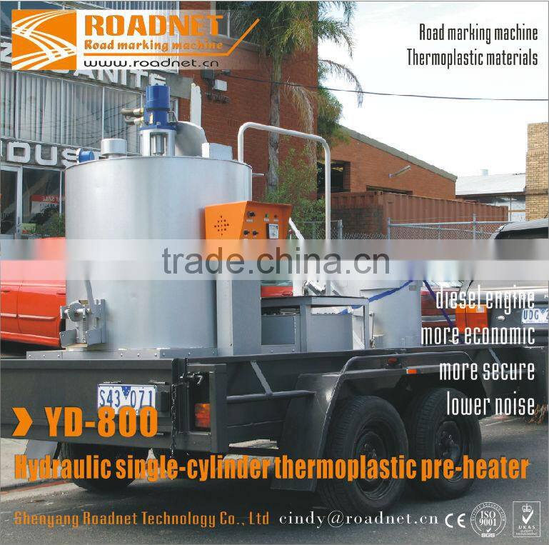 Pre-heater for thermoplastic paints