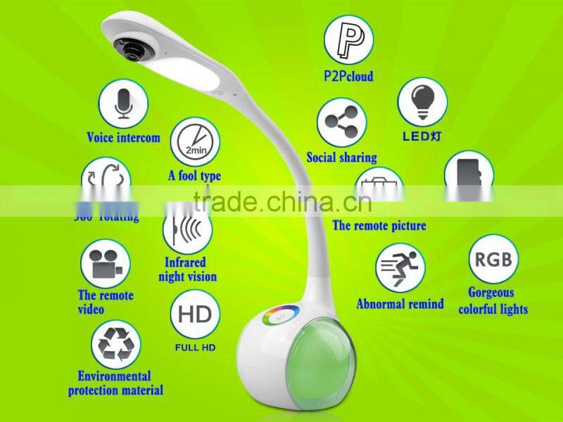 Wifi mobile phone remote control smart desk lamp for baby/kids monitor