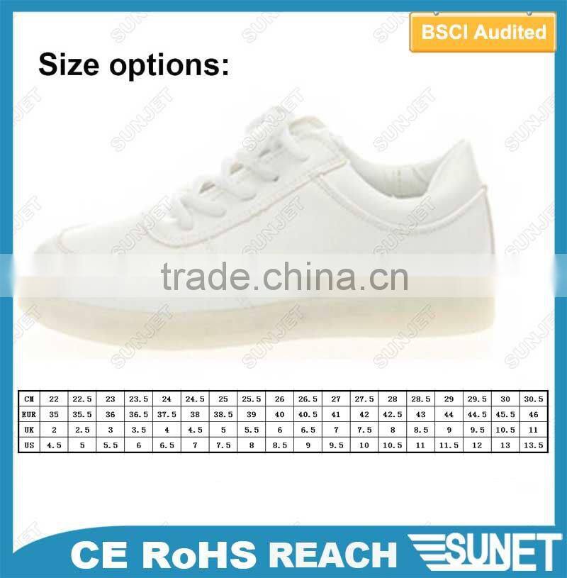 2016 Unisex Women Men USB Charging Flashing led light running shoes