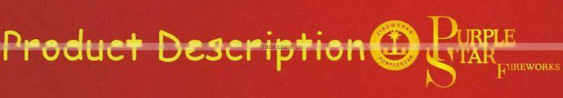 PS8004 8s 1.4G UN0336 Star Thunder 7" Hand-hold Roman Candle