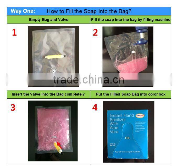 Had Sanitizer Dispenser Empty Soap Bag With Tube Valve