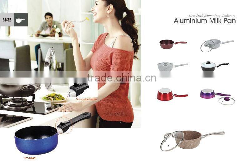 diamond coating frypan with soft touch handle
