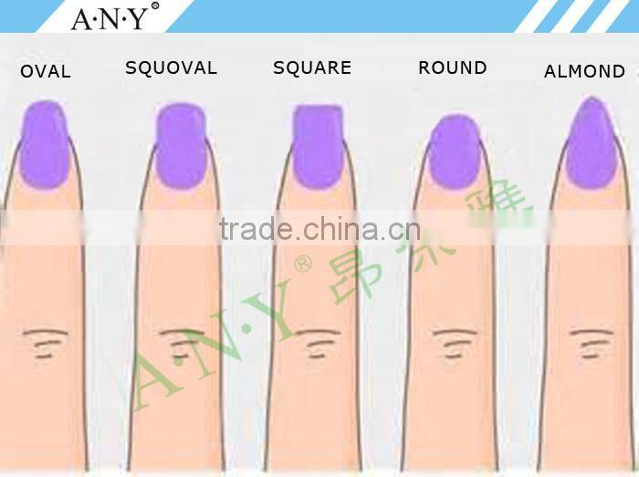 ANY Nail Art Beauty Care Nail Design Wood 7PCS Nail Brush Set Purple Handle