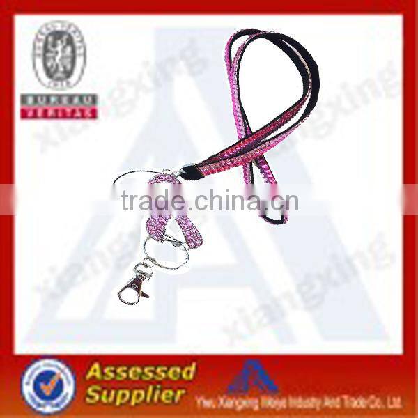 Rhinestone Lanyard with camer and ID card holder