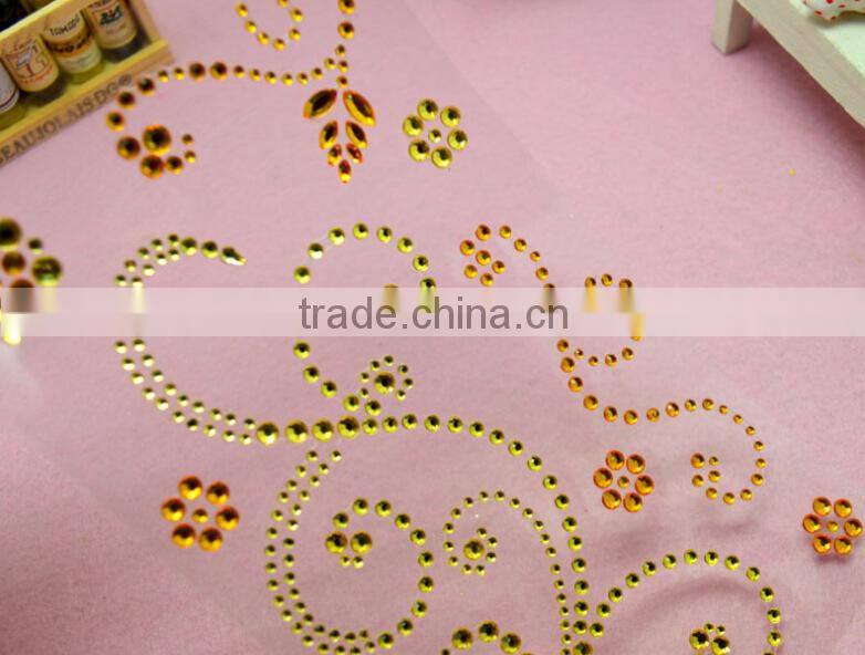 Custom Acrylic Rhinestone Sticker, Wholesale Mobile Phone Sticker
