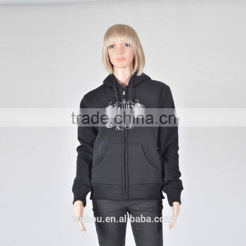 2016 Women's fitness high quality printed custom hoodies