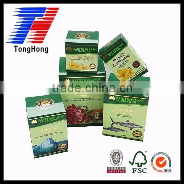 simple automatically at the end of green packaging box for brand health products in Australia