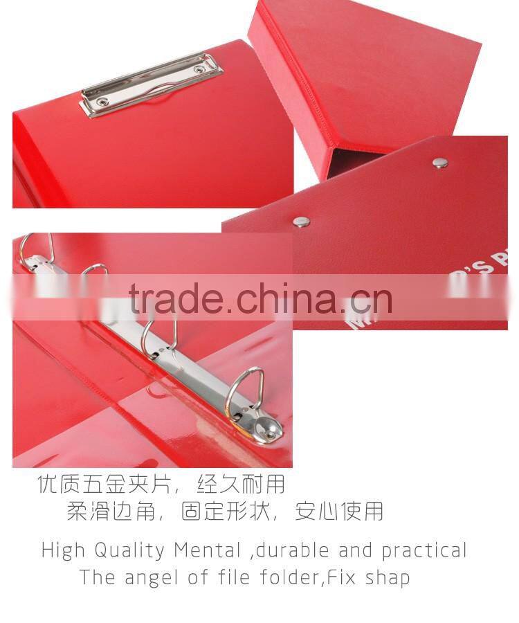 A4 PVC plastic Ring Binder folding clipboard file folder