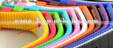 Promotional Gift Shape Adjustable colorful silicone watch strap LED digital watches