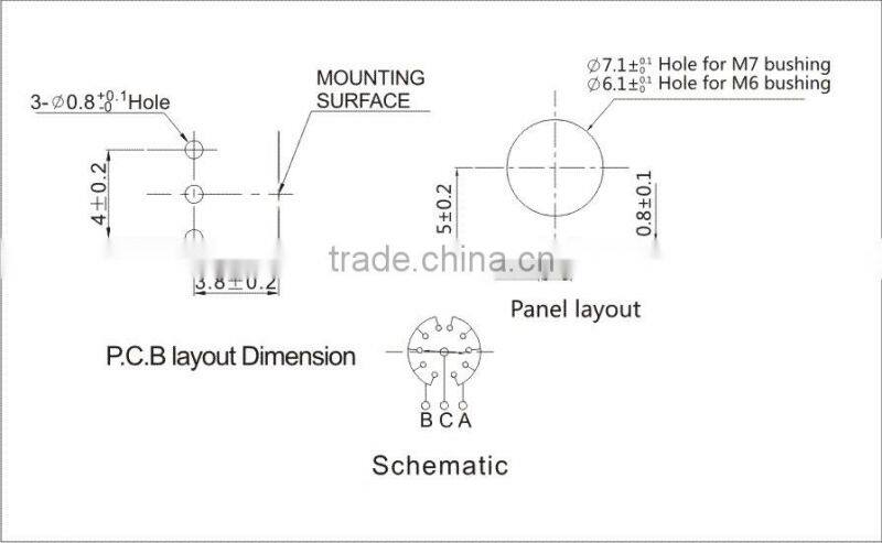 F081E series Rotary Shaft Encoder Incremental type high accuracy Encoder in all dimensions