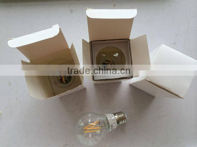 LED Light Source and Plastic Lamp Body Material clear glass filament led bulb