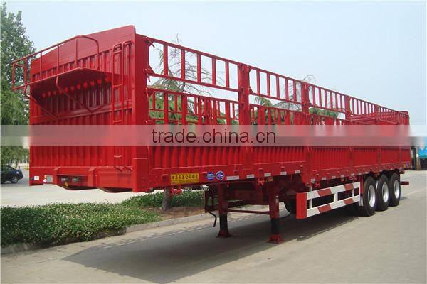 CIMC China Manufacturer Tri Axle Stake Semi Trailer Tractor By Beiben Head
