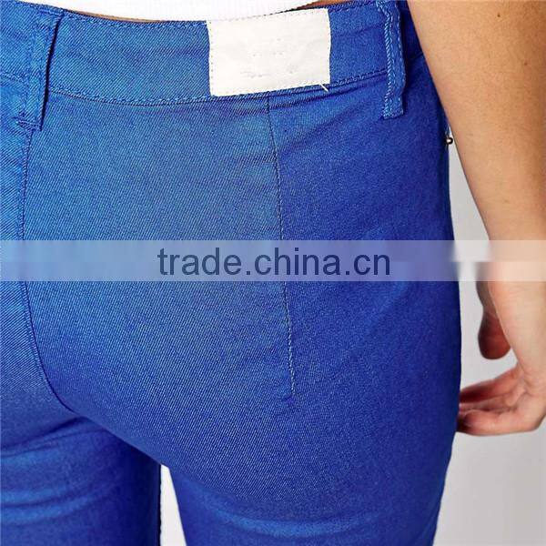 cheap zip detail skinny women china jeans factoryJXH260