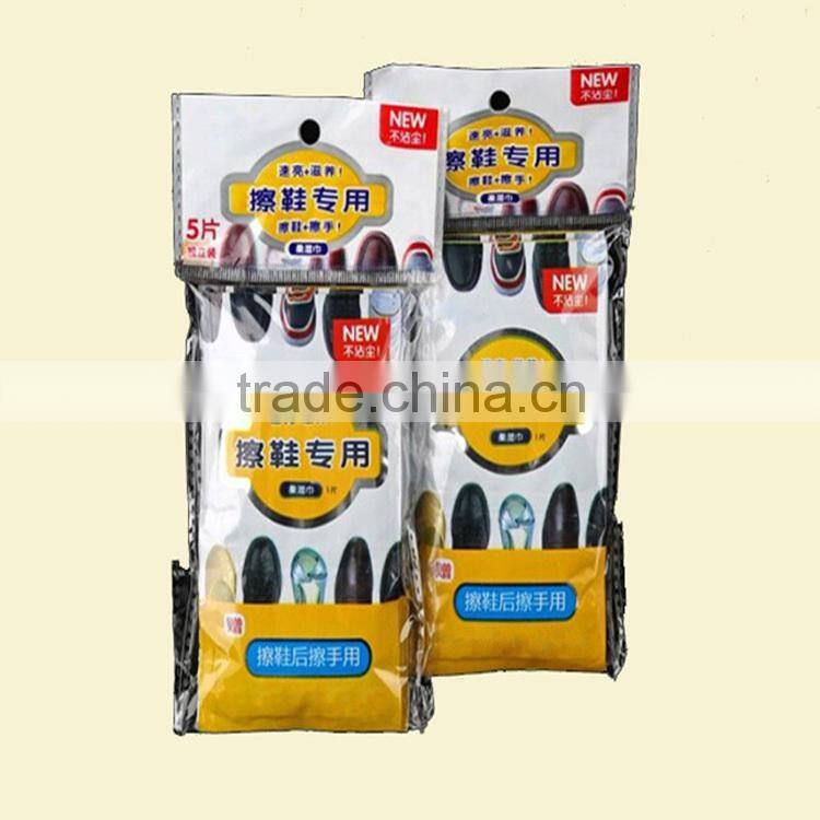 Spun lace non-woven shoes cleaning wet wipe