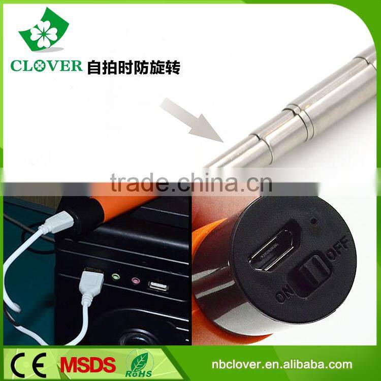 Hot colorful wireless monopod selfie stick with bluetooth remote shutter