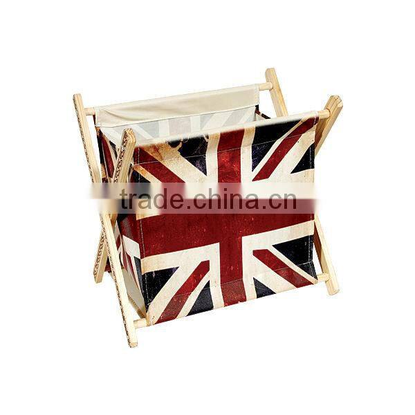 wooden magazine rack