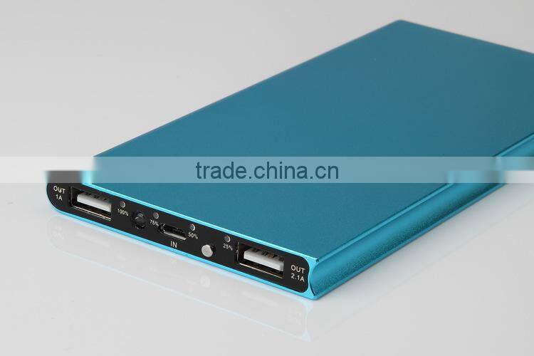 best selling products for christmas decoration gift aluminium case 8000mah mobile power bank