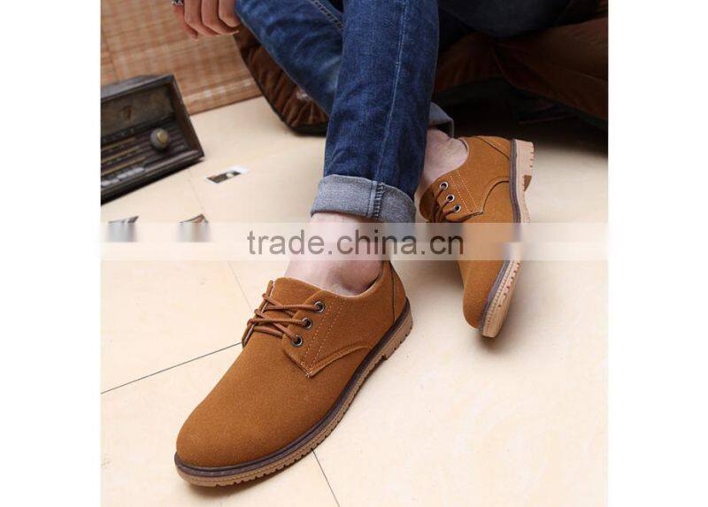 2015 European style Men's Swede Leather Shoes Cow Muscle Outsole Casual Loafers Sneakers for Men Flats shoes