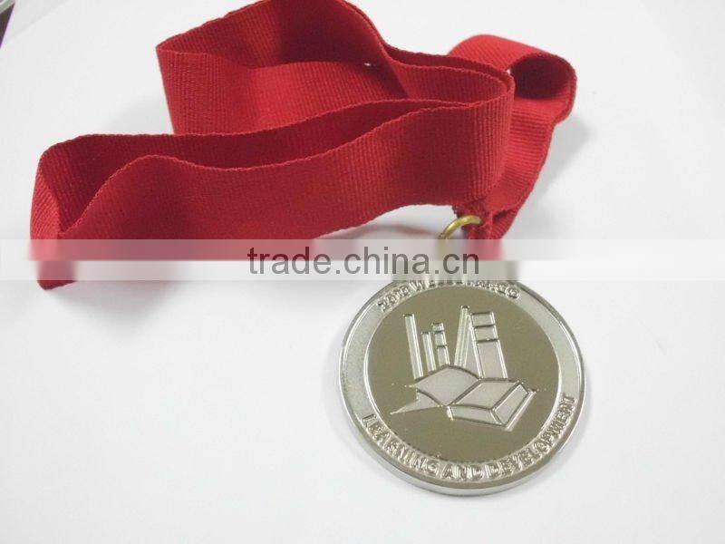 sports meeting award souvenir medallion with ribbon